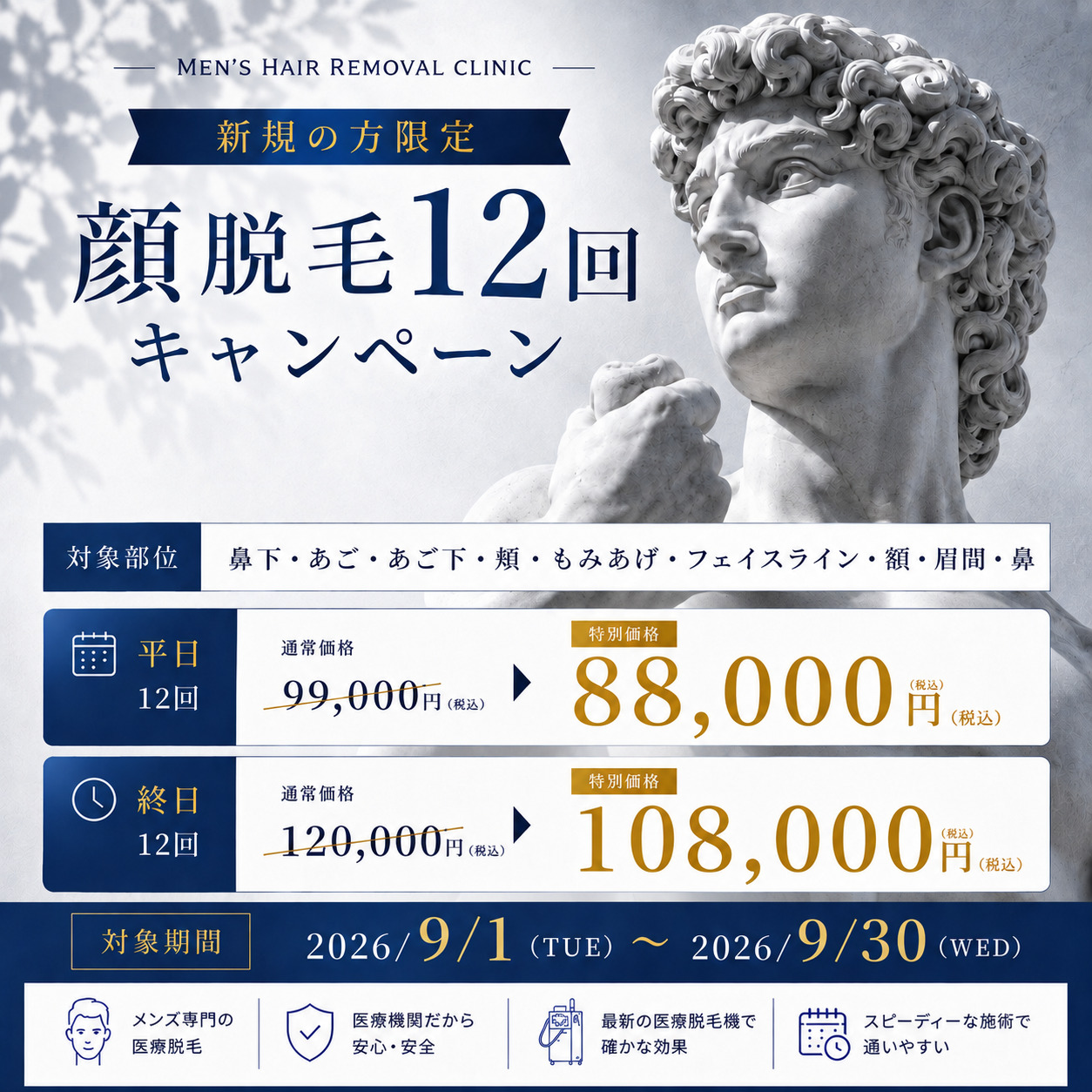 メンズヒゲ脱毛キャンペーン