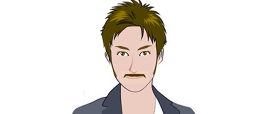 鼻下 + もみあげ