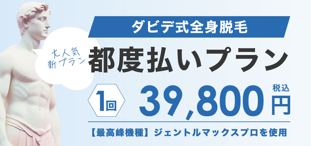 メンズ脱毛都度払い